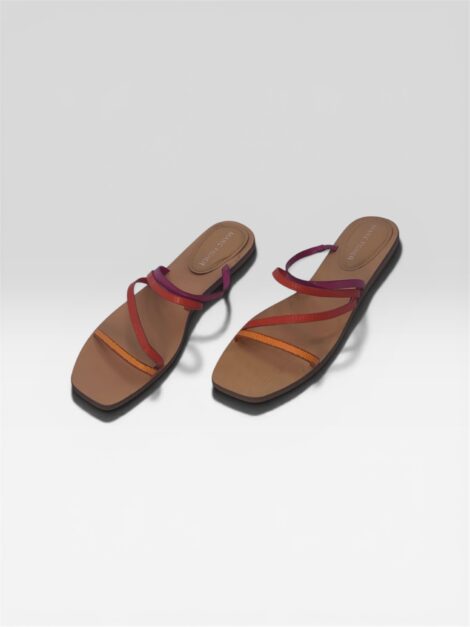Marc Fisher multicolor strappy flat sandals for women shop return