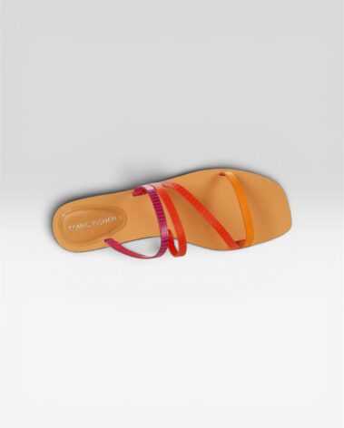 Marc Fisher multicolor strappy flat sandals for women shop return